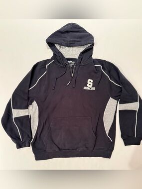 Charles River Apparel Navy and Gray Zip Hoodie